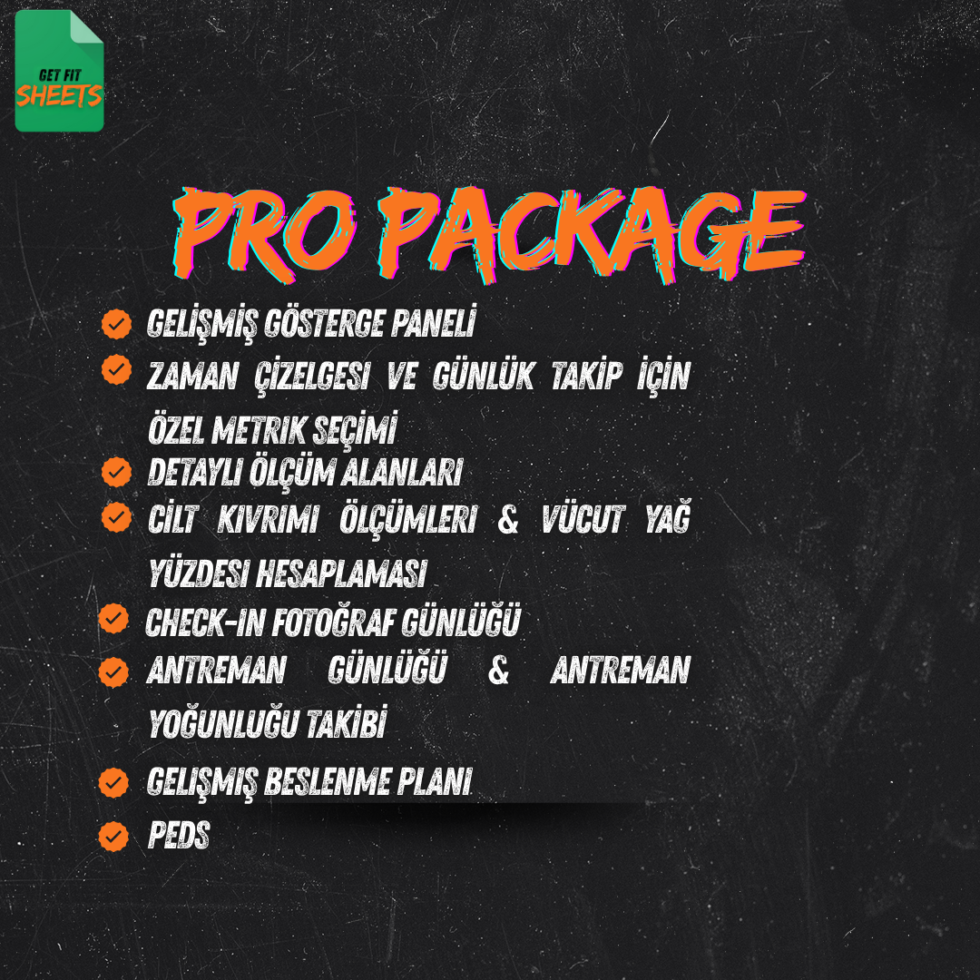 PRO PACKAGE — Gelişmiş Koçluk Sistemi